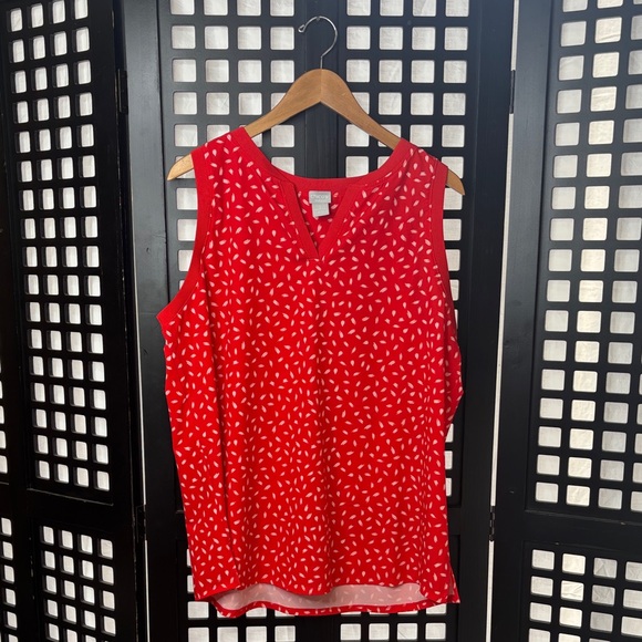 Chico's Tops - ❤️ Chico’s Zenergy Red Sleeveless Stretch Flowy Top Women Size 3 XL ❤️
